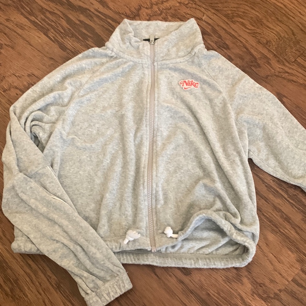 Gray Nike Cropped Sweatshirt